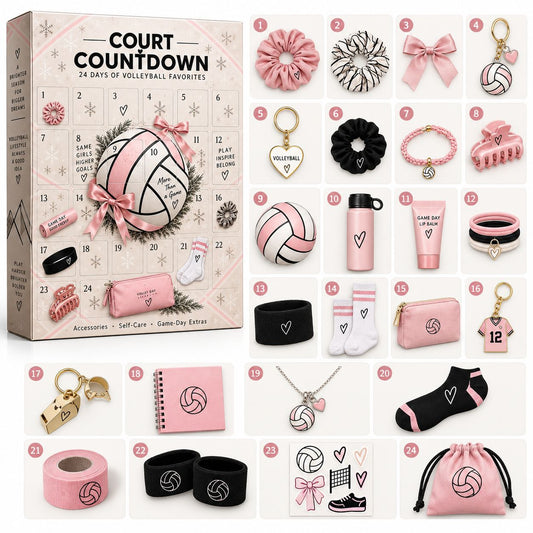Adventskalender für Volleyballerinnen 2026 — 24 Accessoires und Extras