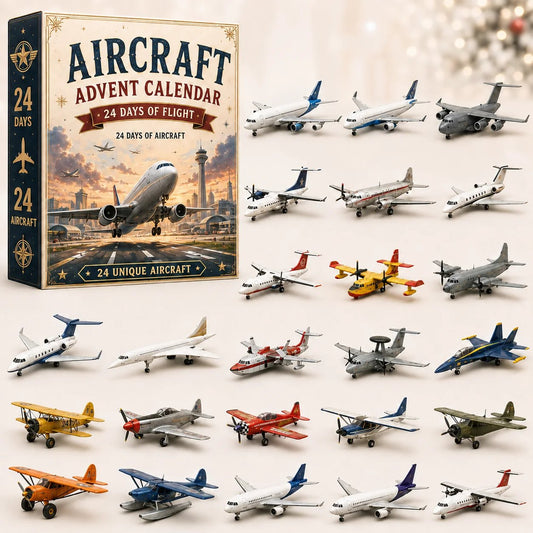 Kinder-Adventskalender mit Flugzeugen 2026 — 24 Flugzeuge und Jets